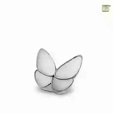 White Butterfly Urn